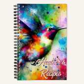 Whimsisches Personalisierter Hummingbird Notizblock (Vorderseite)
