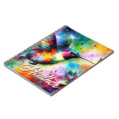 Whimsisches Personalisierter Hummingbird Notizblock (Linke Seite)