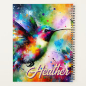 Whimsisches Personalisierter Hummingbird Planer (Rückseite)