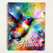 Whimsisches Personalisierter Hummingbird Planer (Vorderseite)