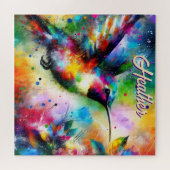Whimsisches Personalisierter Hummingbird Puzzle (Horizontal)
