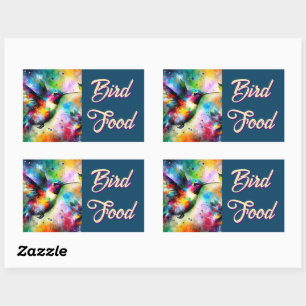 Whimsisches Personalisierter Hummingbird Rechteckiger Aufkleber