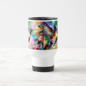 Whimsisches Personalisierter Hummingbird Reisebecher (Mittel)