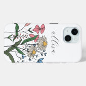 Whimsisches Personalisiertes Bläschen Wildblume Case-Mate iPhone Hülle (Rückseite (Horizontal))