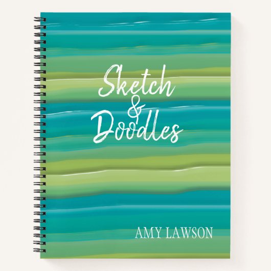 Whimsisches Personalisiertes Wasser Notizblock (Vorderseite)