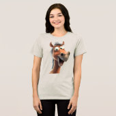 Whimsisches Pferd Tri-Blend Shirt (Vorderseite voll)