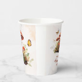 Whimsisches Pilz Wasserfarbendusche Pappbecher (Links)