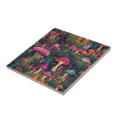 Whimsisches Pilzkraut Fliese (Seite)