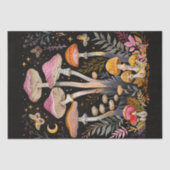 Whimsisches Pilzmotten und Monddekoupage Seidenpapier (Vorderseite)