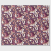 Whimsisches Pilzmuster Geschenkpapier (Flach)
