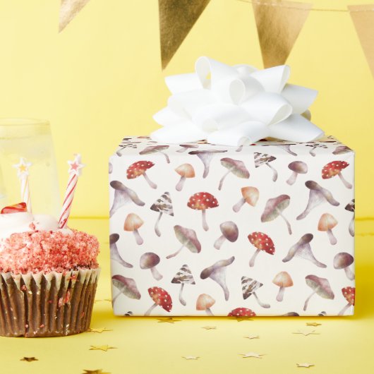 Whimsisches Pilzmuster Geschenkpapier (Geburtstagsparty)