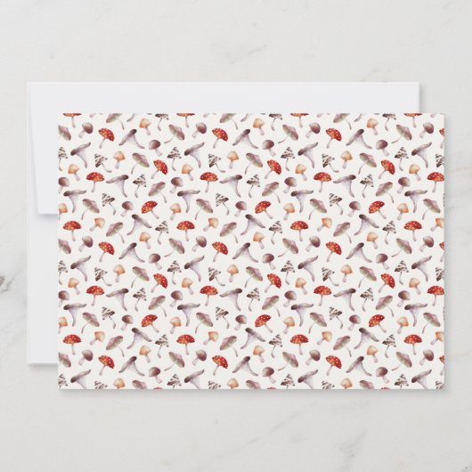 Whimsisches Pilzmuster Mitteilungskarte (Rückseite)