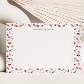 Whimsisches Pilzmuster Mitteilungskarte