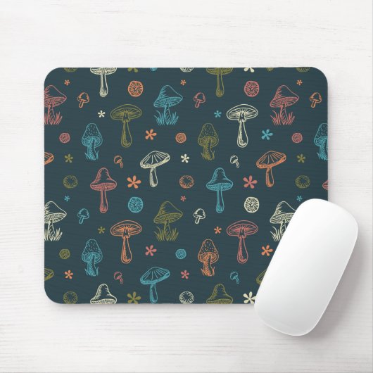 Whimsisches Pilzmuster Mousepad (Mit Mouse)