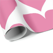 Whimsisches Pink Herz Wrapping Paper Geschenkpapier (Rolleneckpunkt)