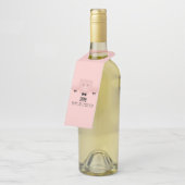 Whimsisches Pink Niedliches chinesisches Neujahr Flaschenanhänger (Angewinkelt)