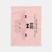 Whimsisches Pink Niedliches chinesisches Neujahr Fleecedecke (Vorderseite)