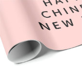 Whimsisches Pink Niedliches chinesisches Neujahr Geschenkpapier (Rolleneckpunkt)