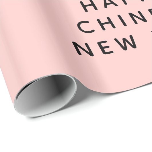 Whimsisches Pink Niedliches chinesisches Neujahr Geschenkpapier (Rolleneckpunkt)