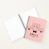 Whimsisches Pink Niedliches chinesisches Neujahr Notizblock (Innenseite)