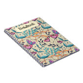 Whimsisches Pink- und Blue-Butterfly-Notebook Notizblock (Rechte Seite)
