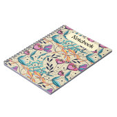 Whimsisches Pink- und Blue-Butterfly-Notebook Notizblock (Linke Seite)