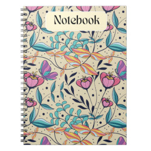 Whimsisches Pink- und Blue-Butterfly-Notebook Notizblock