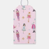 Whimsisches Pink Watercolor Nutcracker Clara Geschenkanhänger (Rückseite)
