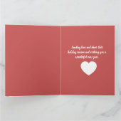 Whimsisches Pink Weihnachtsmuster Karte (Innenseite)