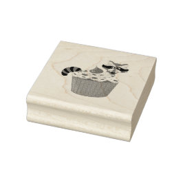 Whimsisches Raccoon & Schokolade Sprinkle Gummistempel