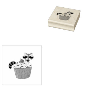 Whimsisches Raccoon & Schokolade Sprinkle Gummistempel