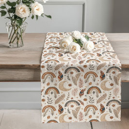 Whimsisches Rainbow Table Runner Boho Chic Interie Großer Tischläufer