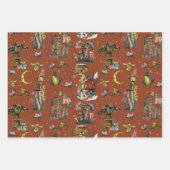 Whimsisches Red Christmas Mushroom Pattern Wrappin Geschenkpapier Set (Vorderseite 3)