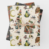 Whimsisches Red Christmas Mushroom Pattern Wrappin Geschenkpapier Set (Beispiel)