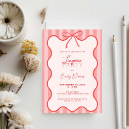 Whimsisches Retro-Border-Lingerie-Party Einladung