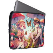 Whimsisches Romantisches Anime Couple Laptopschutzhülle (Vorne Rechts)