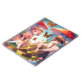 Whimsisches Romantisches Anime Couple Notizblock (Linke Seite)