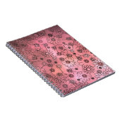 Whimsisches Rosa Blume Notizblock (Rechte Seite)