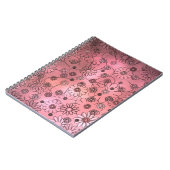 Whimsisches Rosa Blume Notizblock (Linke Seite)