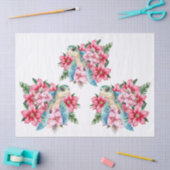 Whimsisches Rosa Florals & Sea Turtle Seidenpapier (Basteln)