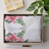 Whimsisches Rosa Florals & Sea Turtle Seidenpapier (Geschenk)