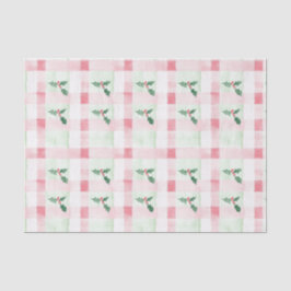 Whimsisches Rosa Grün Retro Weihnachten Seidenpapier