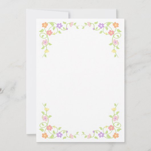 Whimsisches rosa Kleid Prinzessin Floral Geburtsta Einladung (Rückseite)