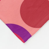 Whimsisches Rot und Rosa Floral Retro, fett preppy Fleecedecke (Ecke)