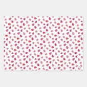 Whimsisches Rot und Schwarze Ladybug Wasserfarben Geschenkpapier Set (Vorderseite)