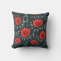 Whimsisches Rotes Tulips Blumenmuseum Abstrakter F