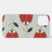Whimsisches Rotfloral Case-Mate iPhone Hülle (Rückseite (Horizontal))
