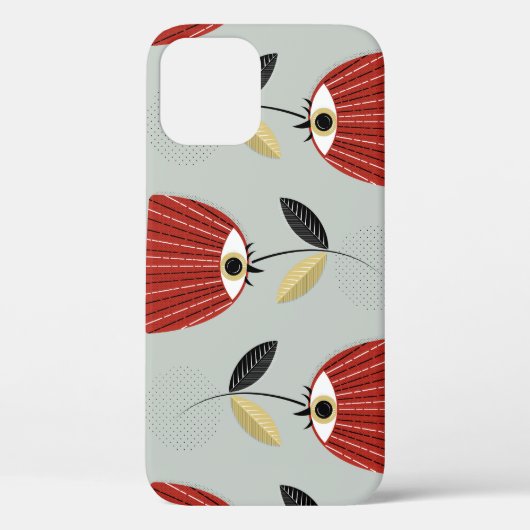Whimsisches Rotfloral Case-Mate iPhone Hülle (Rückseite)