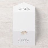 Whimsisches Rustikales Wiesen Wildblume Hochzeit R All In One Einladung (Außenbereich)