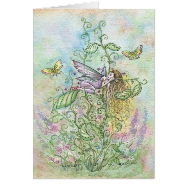 Whimsisches Schlafen Blume Fairy und Schmetterling (Vorne)
